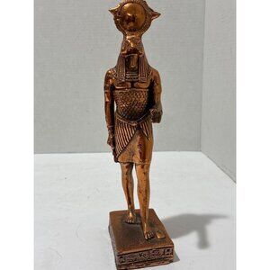 Copper Ra Statue Ancient Egyptian Sun God Re sun god Ra or sky god falcon head